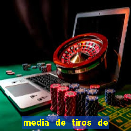 media de tiros de meta por jogo